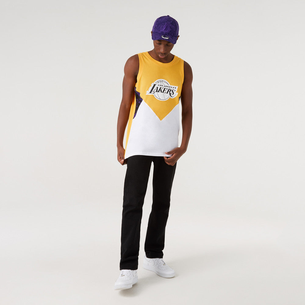 Official New Era NBA Championship LA Lakers Medium Grey Tank Top