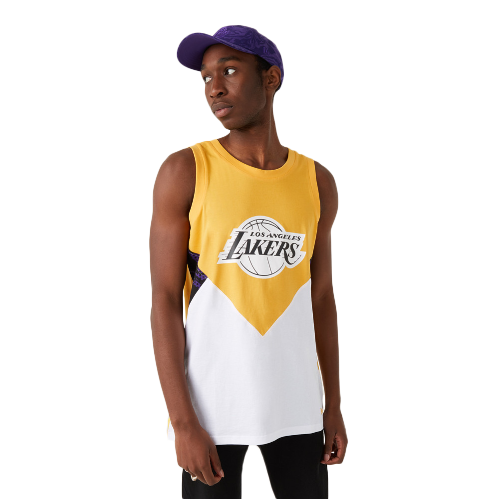 New Era NBA LA Lakers Cut & Sew T-Shirt - Purple - Mens