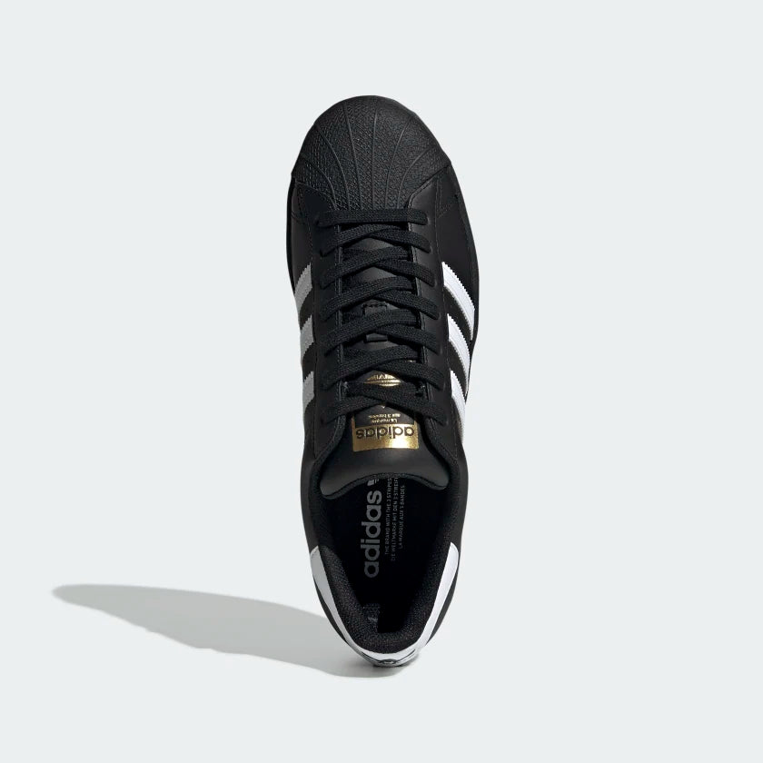Black superstar top foundation trainers
