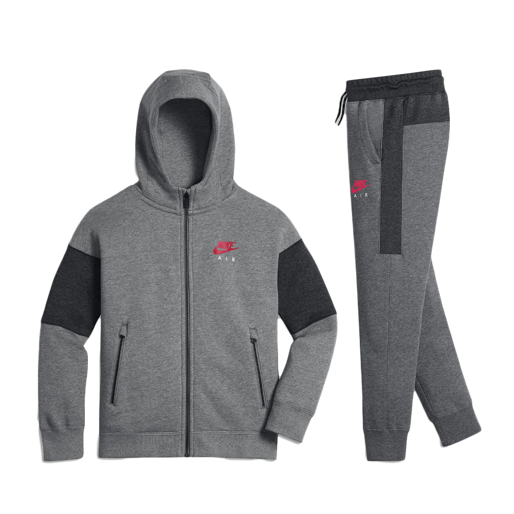 Fleece Tracksuit Grey Nike Tracksuit With Red Tick NIKE MENS
