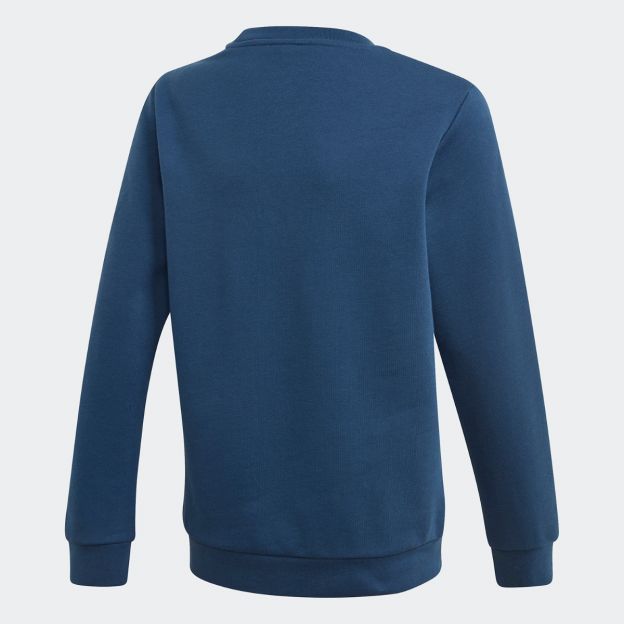 Adidas originals trefoil repeat crew sweatshirt junior best sale